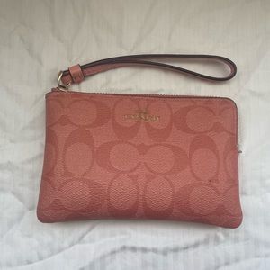 Pink Coach Wristlet